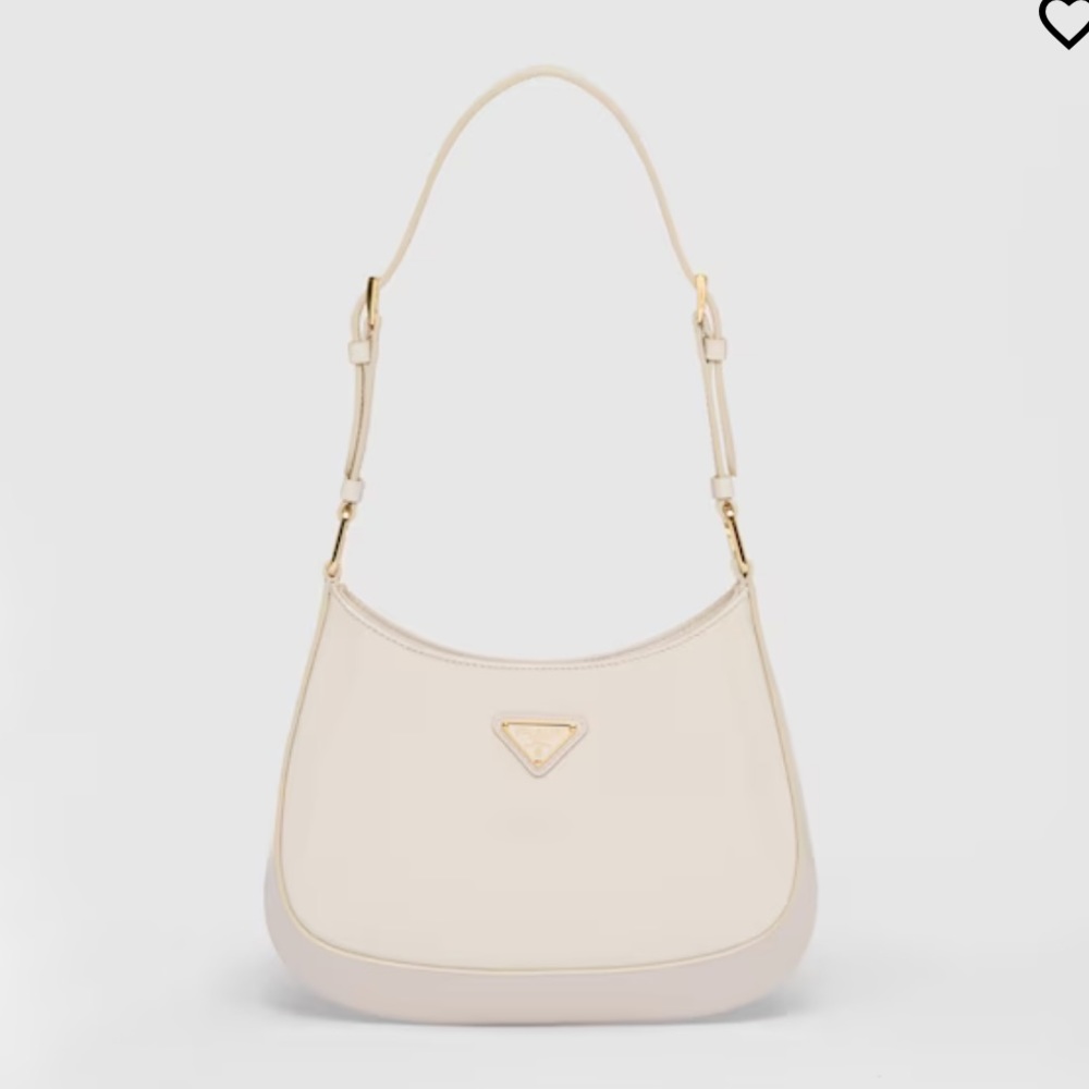 Prada Patent Leather Cleo bag in Ivory